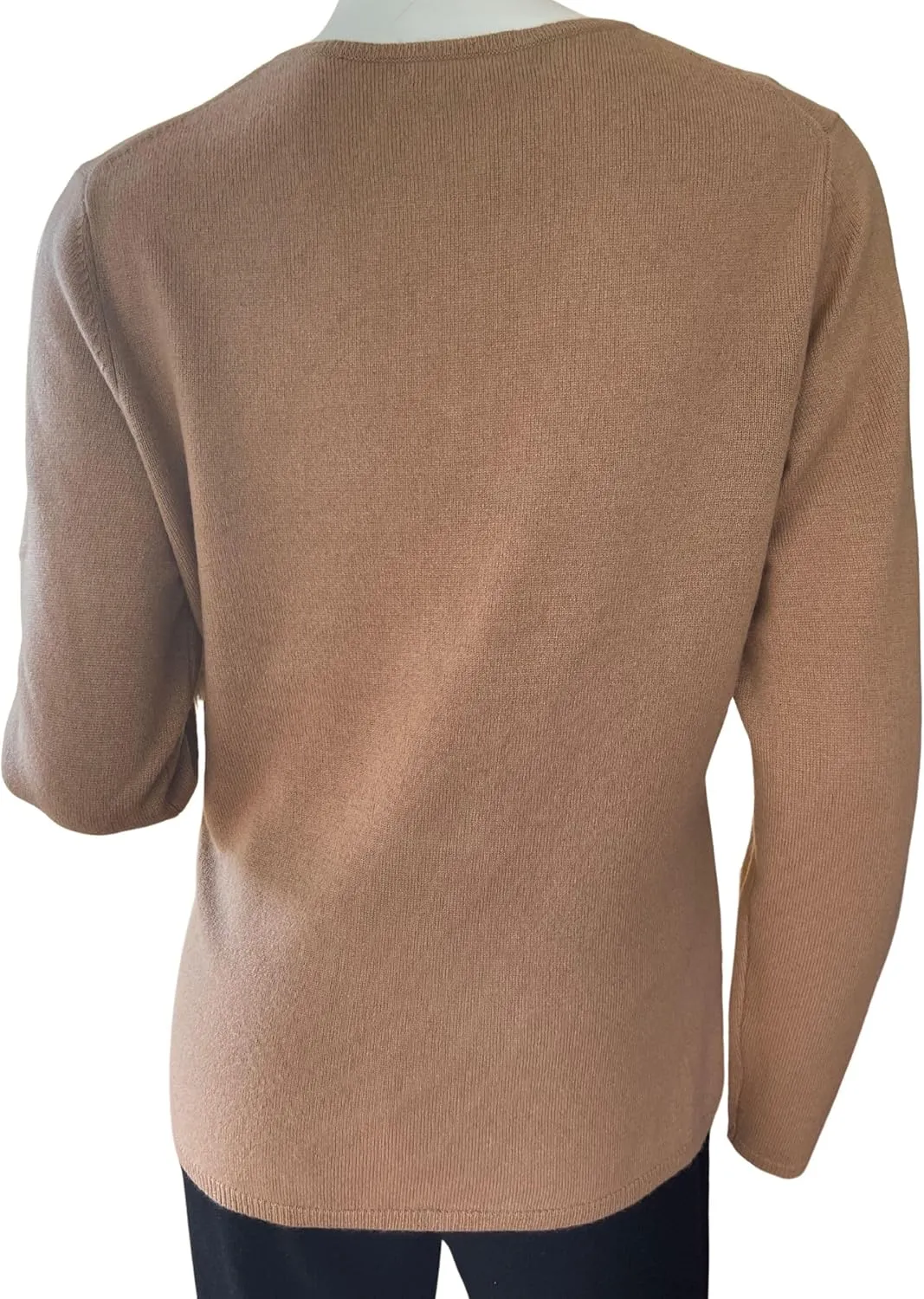 100% Cashmere Long Sleeve Pullover V Neck Sweater. Comfort, Luxury,Soft Silky Texture. Essential Classic Pullover