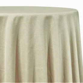 1pc - Rustic Linen Table Linen 90" Round - Ivory