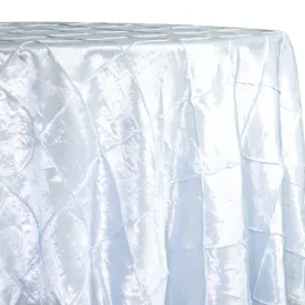 2pcs - 4" Pintuck Taffeta Table Linen 134" Round - White