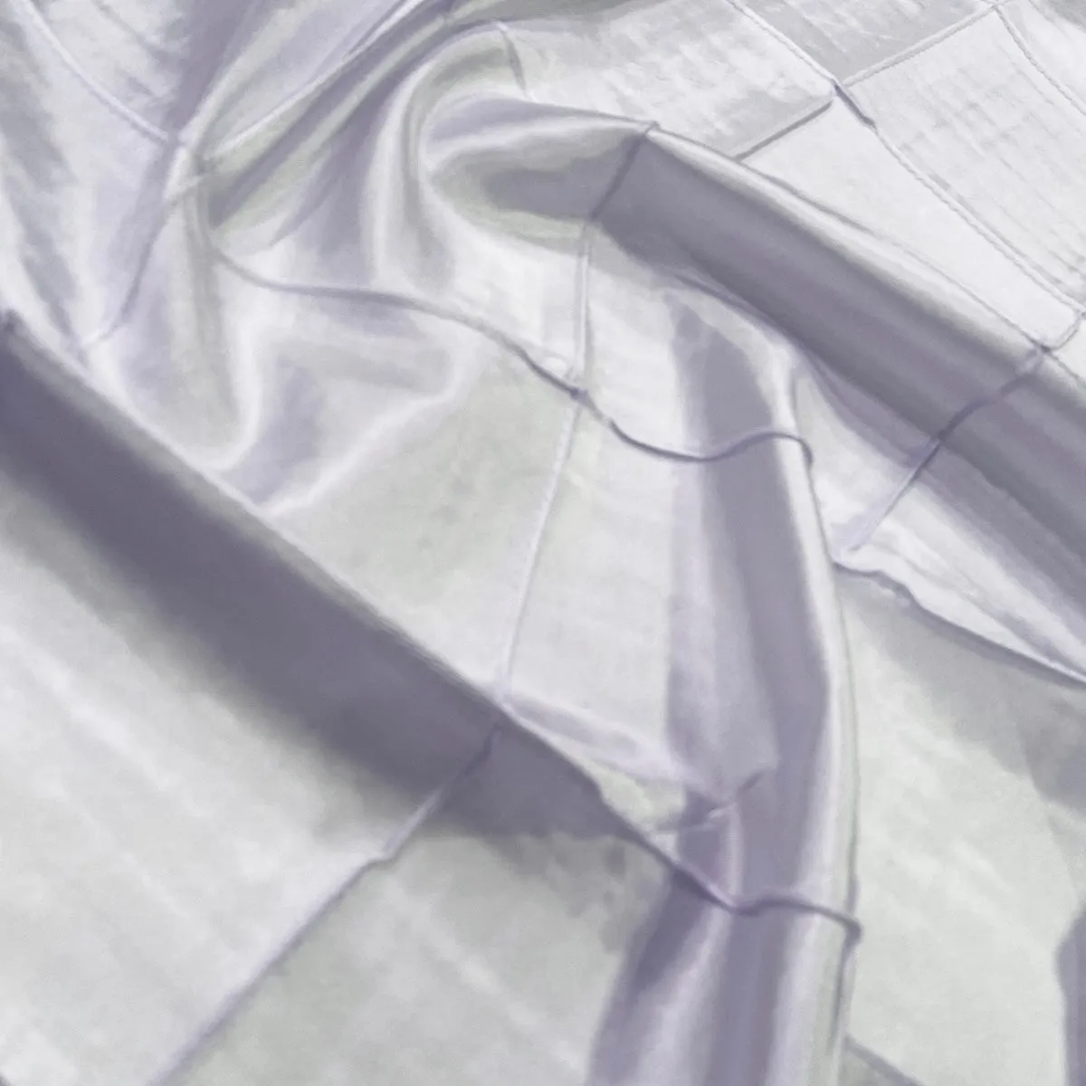 2pcs - 4" Pintuck Taffeta Table Linen 134" Round - White