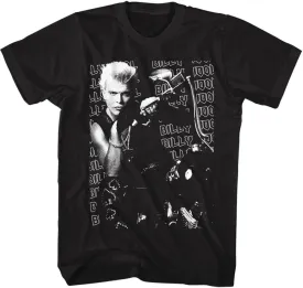 Billy Idol Music Billy On Motorcycle Image Adult Short Sleeve T Shirts Retro Style Graphic Tees