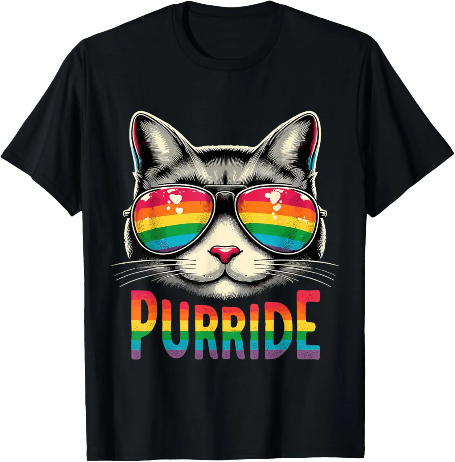 Cat Gay Pride Rainbow LGBTQ T-Shirt