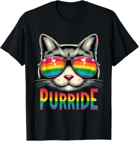 Cat Gay Pride Rainbow LGBTQ T-Shirt