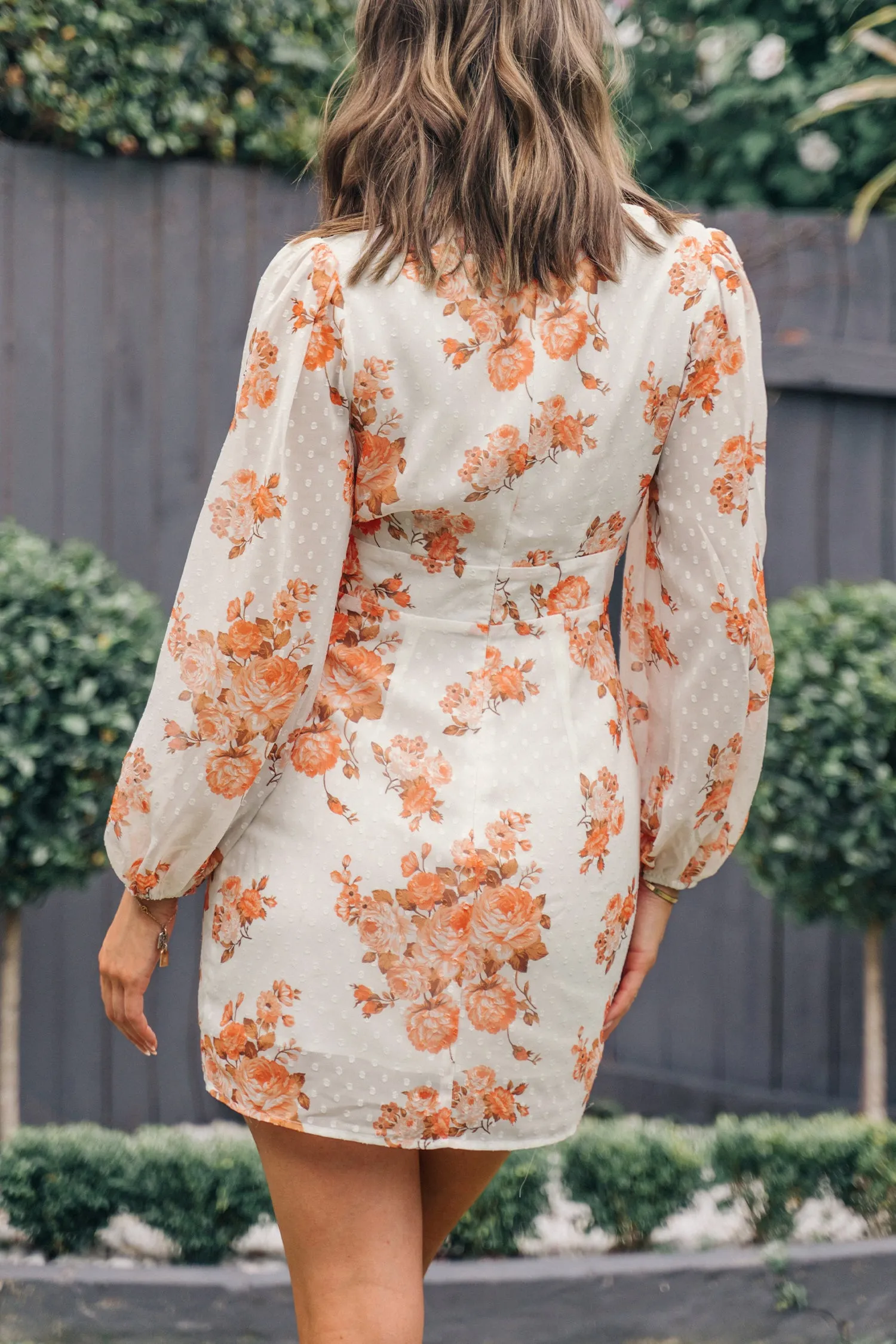 Central Park V-Neck Floral Mini Dress