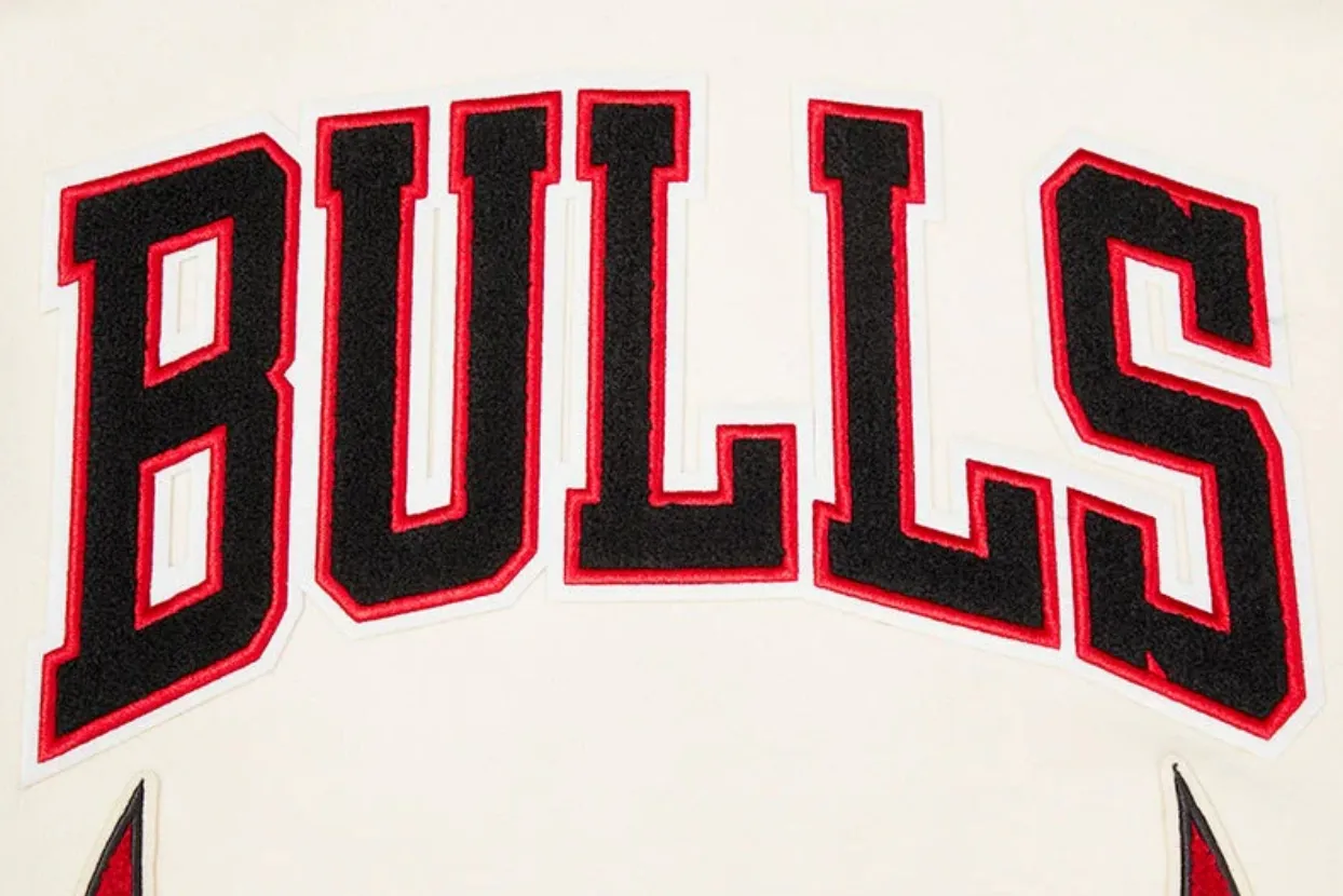 Chiacgo Bulls Creme and Red Varsity Jacket