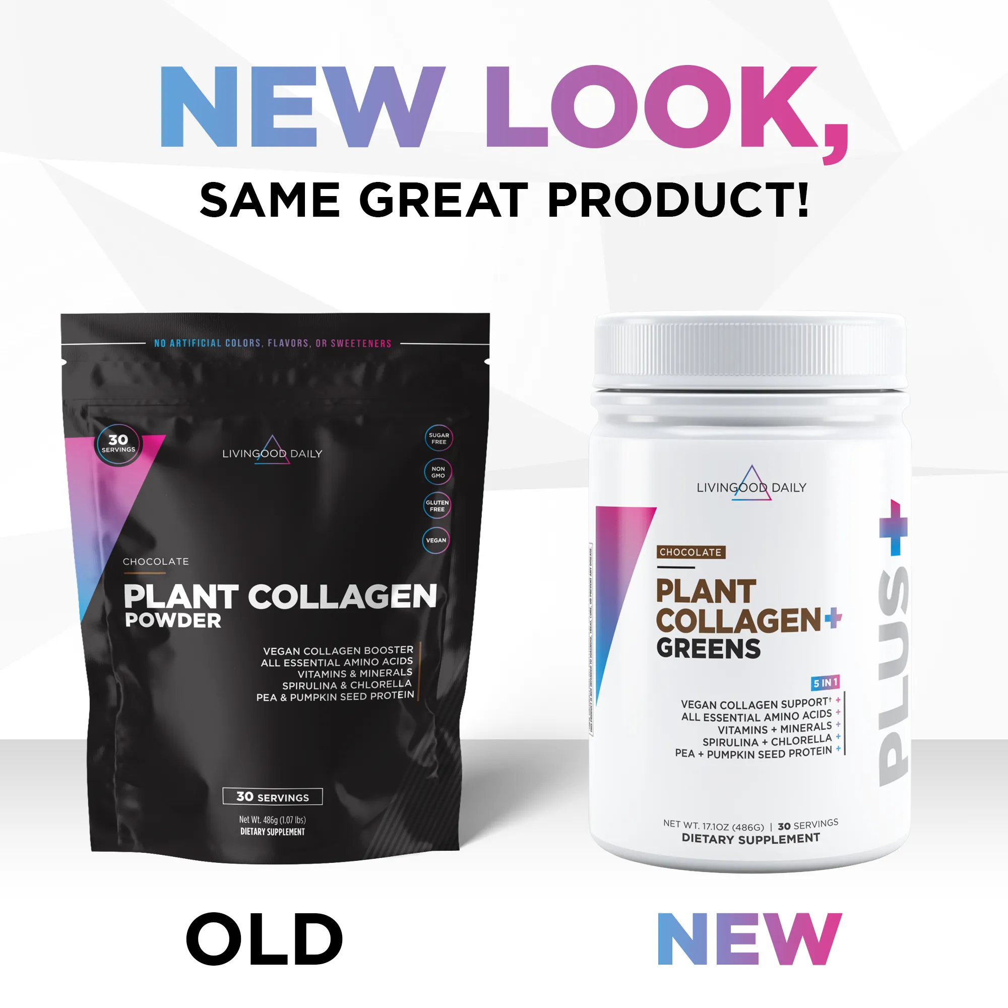 CLEARANCE DEAL! Livingood Daily Plant Collagen   Greens (Chocolate)