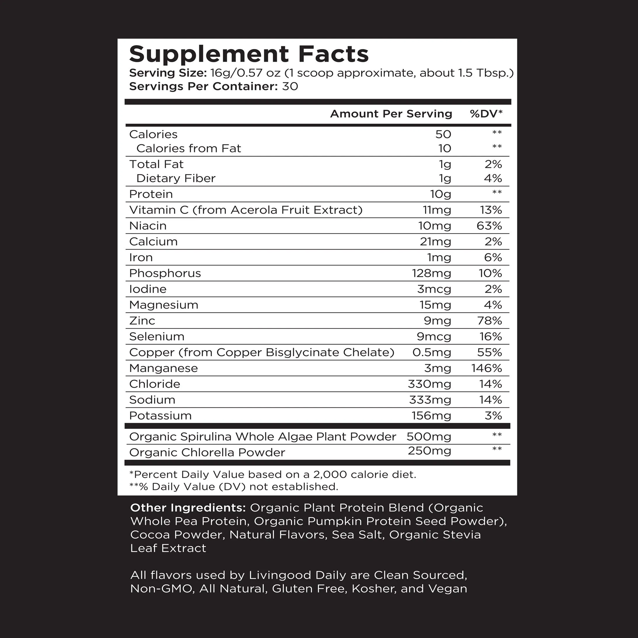 CLEARANCE DEAL! Livingood Daily Plant Collagen   Greens (Chocolate)