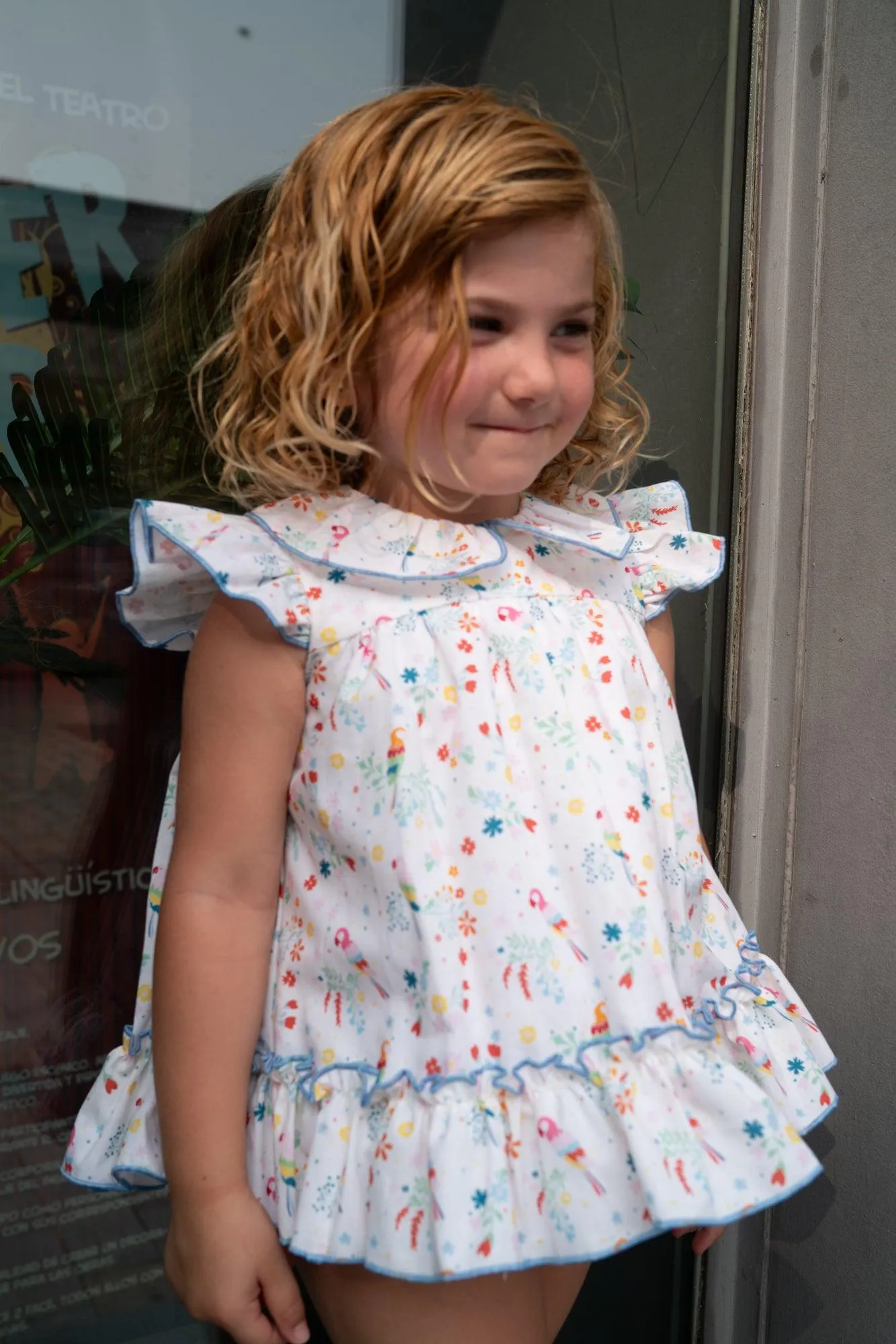 CLEARANCE SALE - Lililu by El Copo SS24 - Baby Girls Multi Colour Summer Dress with Knickers