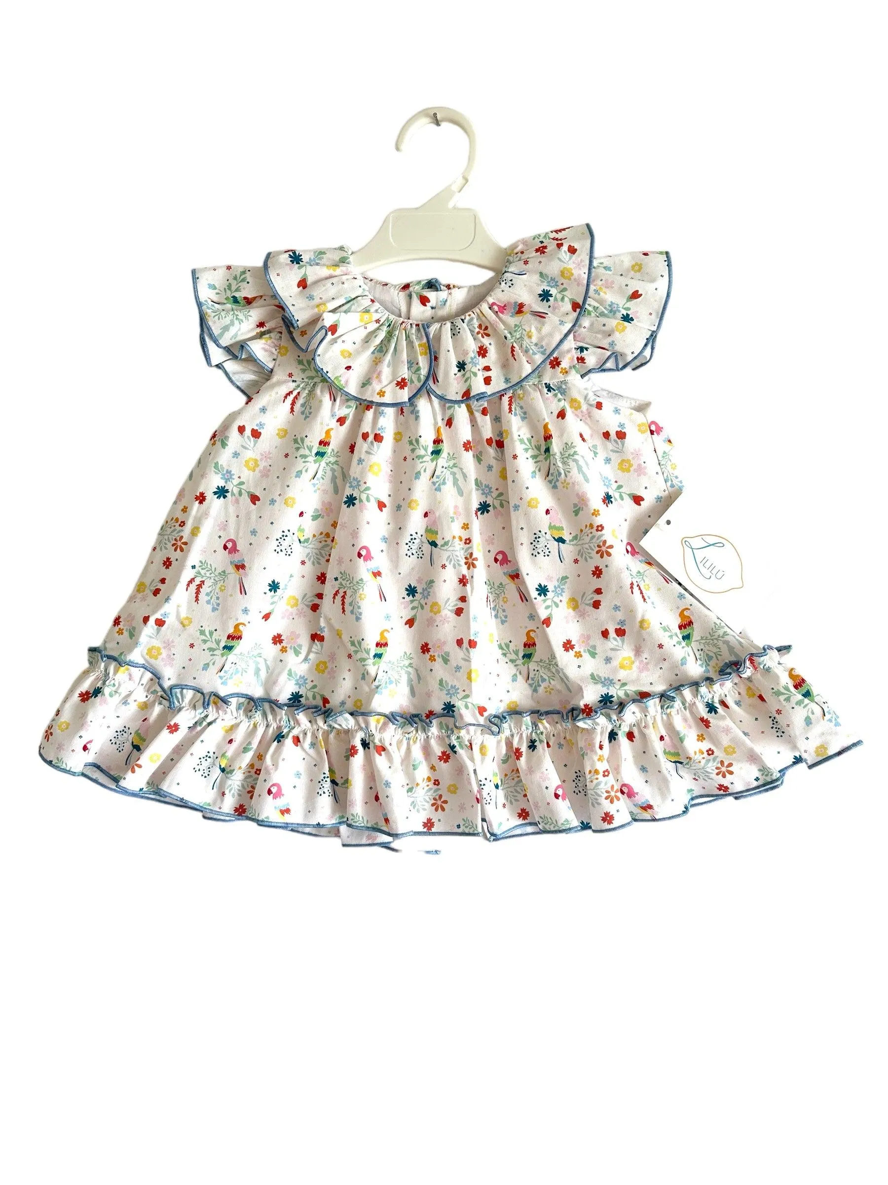 CLEARANCE SALE - Lililu by El Copo SS24 - Baby Girls Multi Colour Summer Dress with Knickers