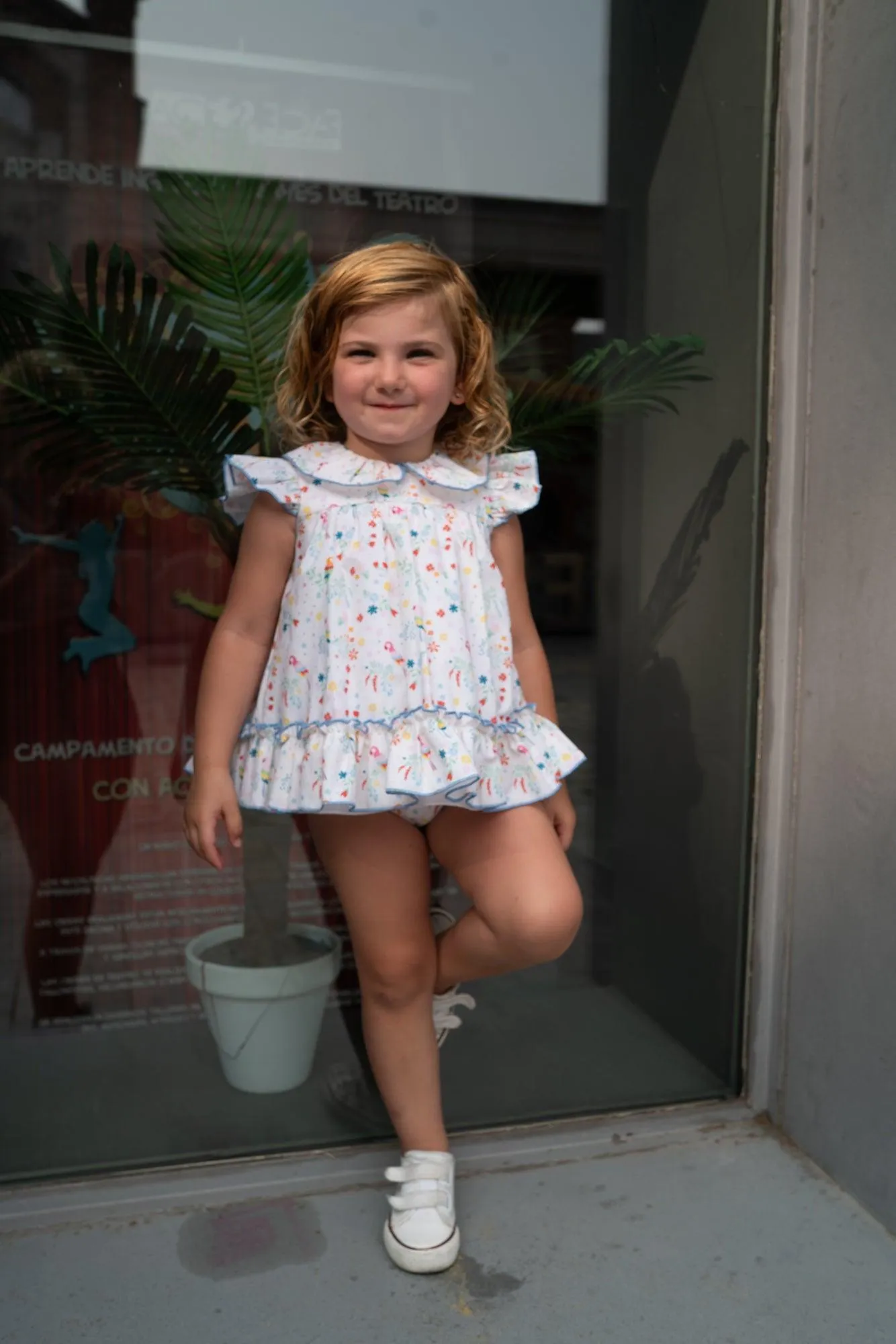 CLEARANCE SALE - Lililu by El Copo SS24 - Baby Girls Multi Colour Summer Dress with Knickers