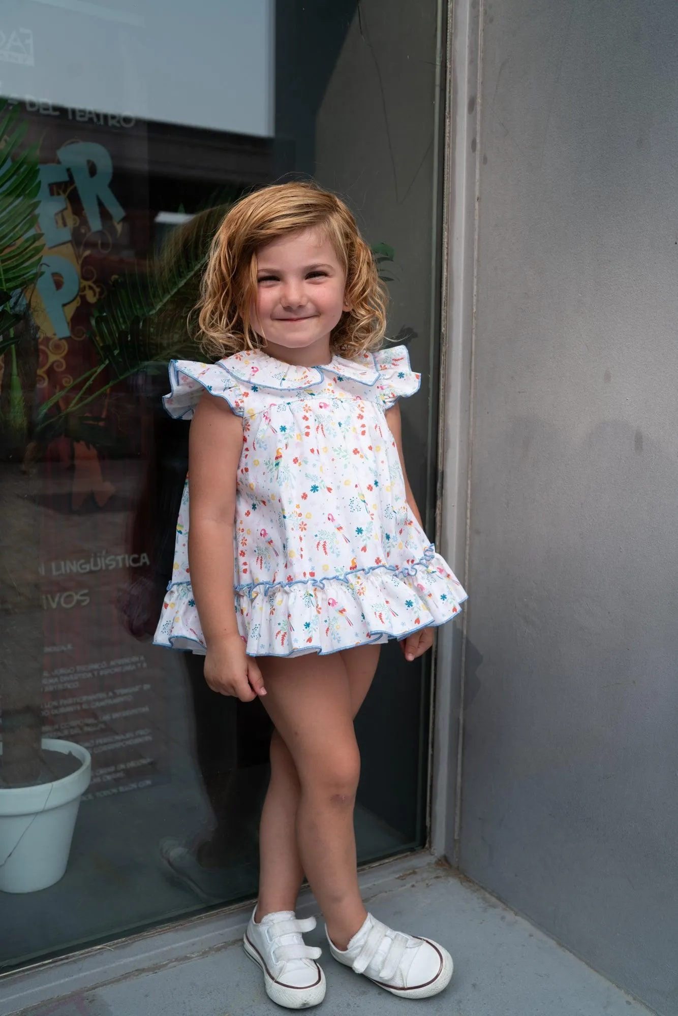 CLEARANCE SALE - Lililu by El Copo SS24 - Baby Girls Multi Colour Summer Dress with Knickers