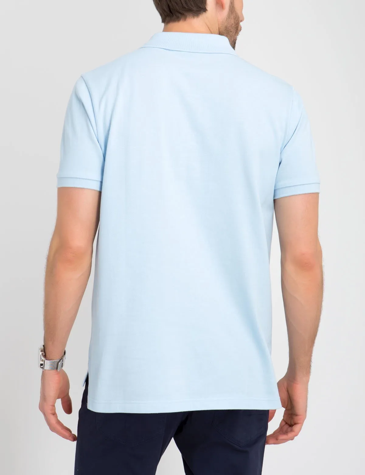 COLORBLOCK STRIPED PIQUE POLO SHIRT