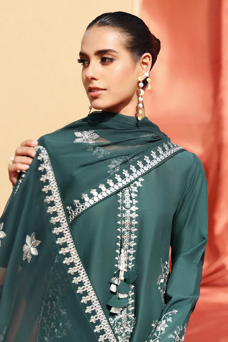 Cross Stitch Eid Lawn Edit – PINE CERULEAN-3 PIECE EMBROIDERED LAWN SUIT