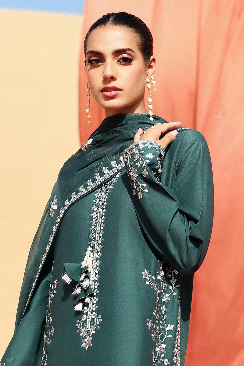 Cross Stitch Eid Lawn Edit – PINE CERULEAN-3 PIECE EMBROIDERED LAWN SUIT