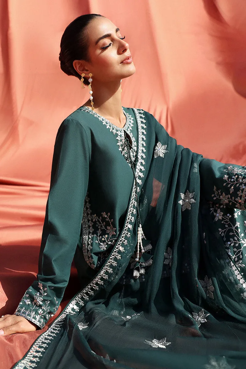 Cross Stitch Eid Lawn Edit – PINE CERULEAN-3 PIECE EMBROIDERED LAWN SUIT