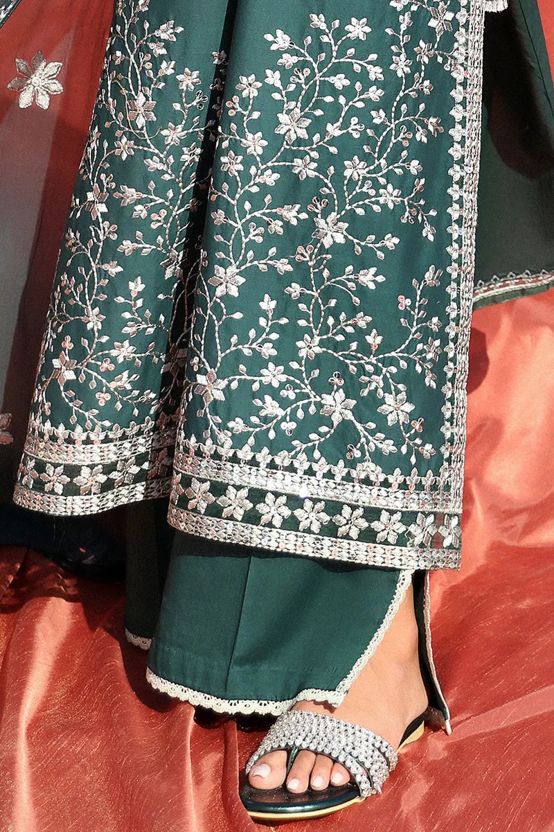 Cross Stitch Eid Lawn Edit – PINE CERULEAN-3 PIECE EMBROIDERED LAWN SUIT