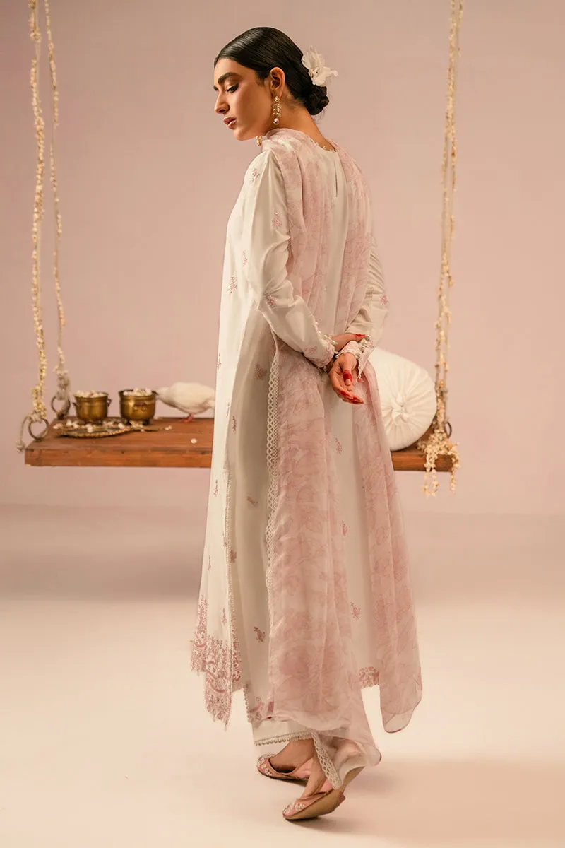 Cross Stitch Embroidered Mahiri Lawn – IVORY CREAM