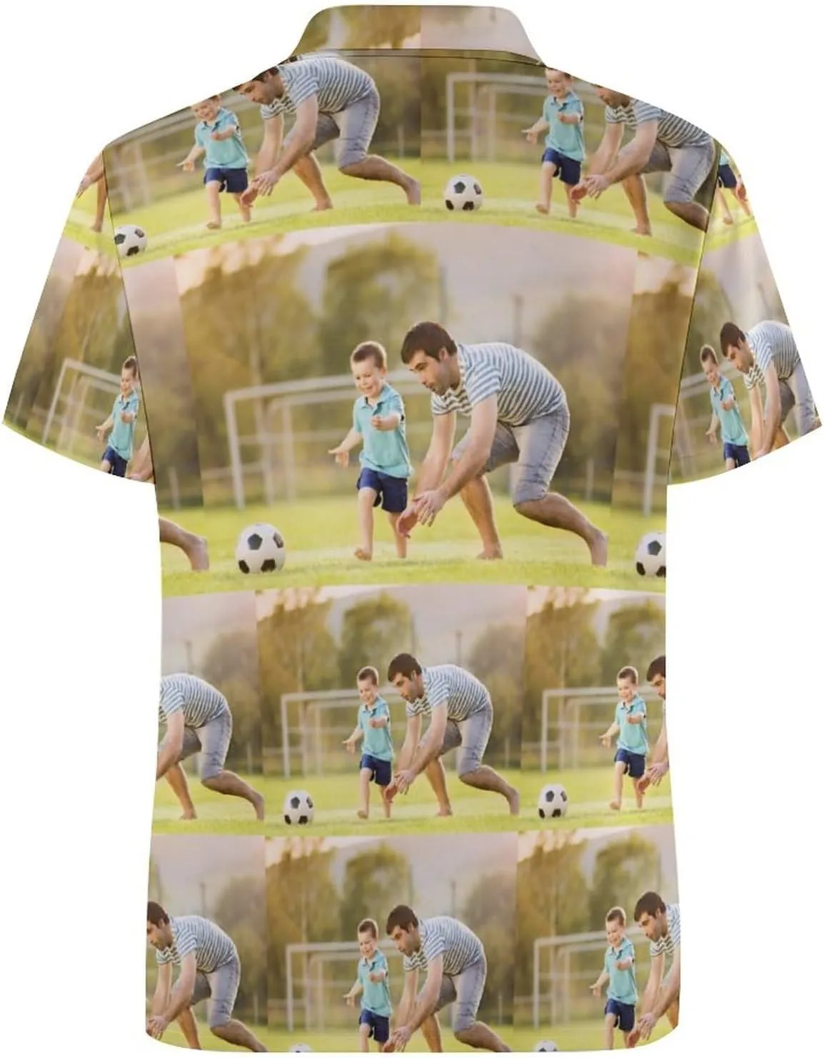 Custom Photo T Shirt for Men Personalized Faces Polo Tshirts Funny Shirt Gift for Husband Dad Boyfriend(Regular/Plus Size)