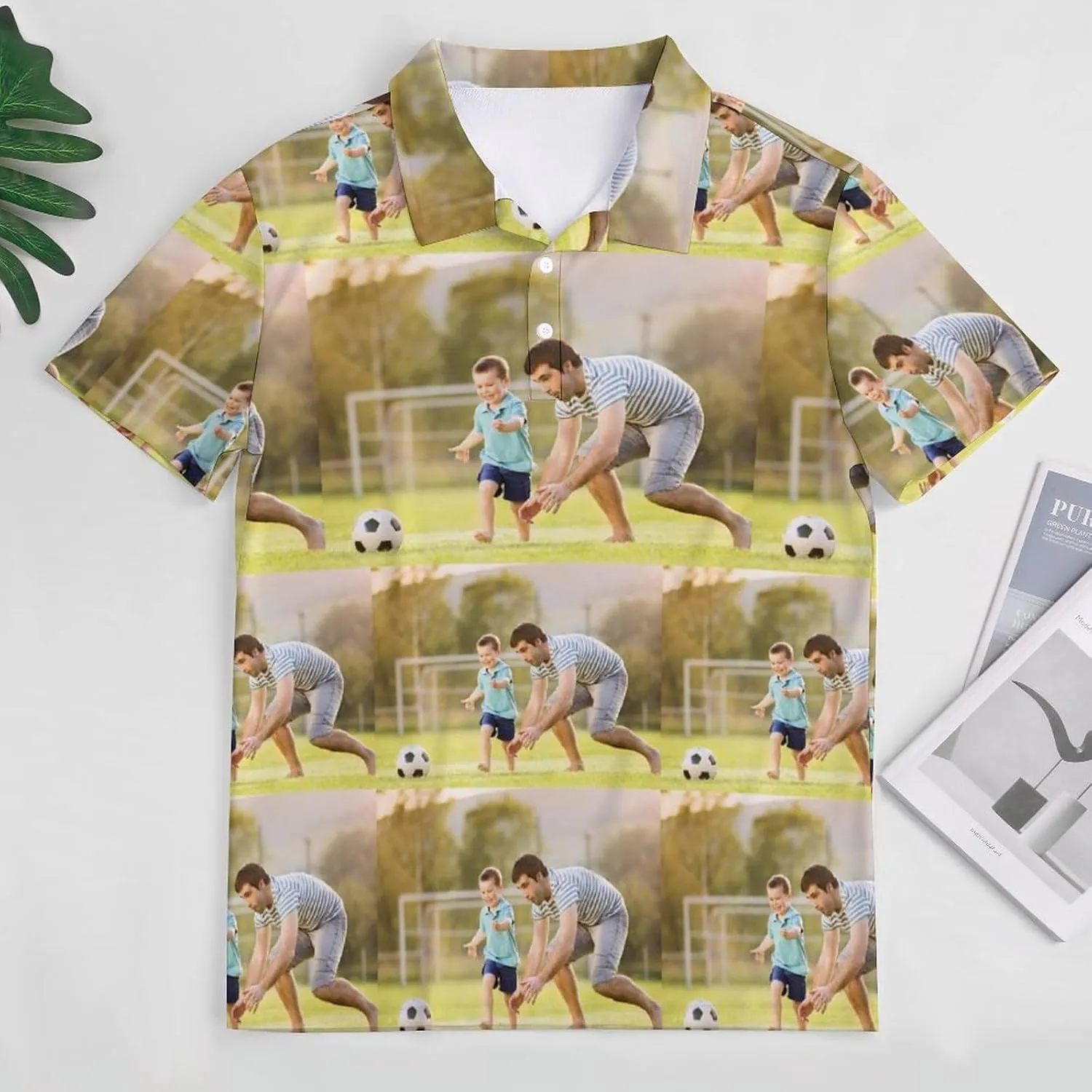 Custom Photo T Shirt for Men Personalized Faces Polo Tshirts Funny Shirt Gift for Husband Dad Boyfriend(Regular/Plus Size)