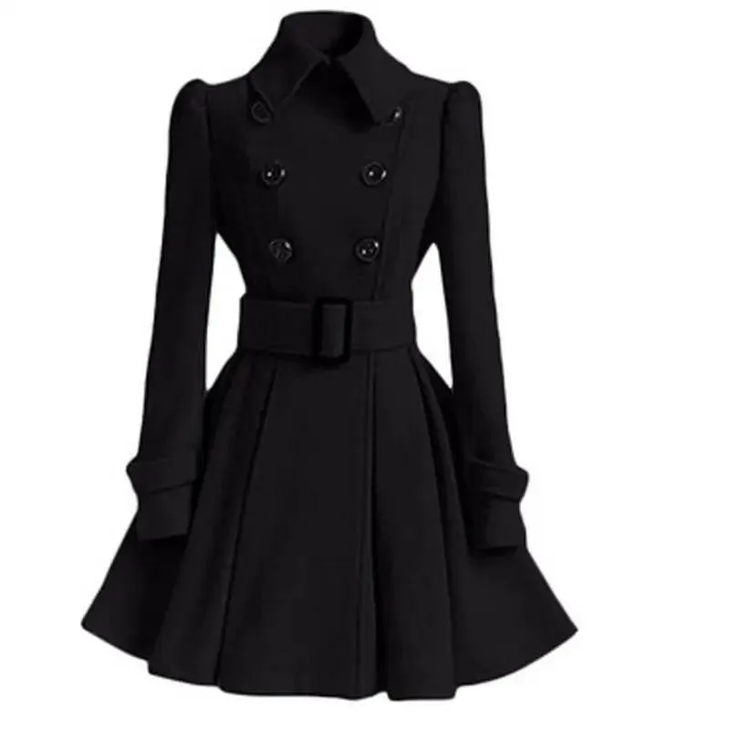 Fashion Slim Long Women's Woolen Coat