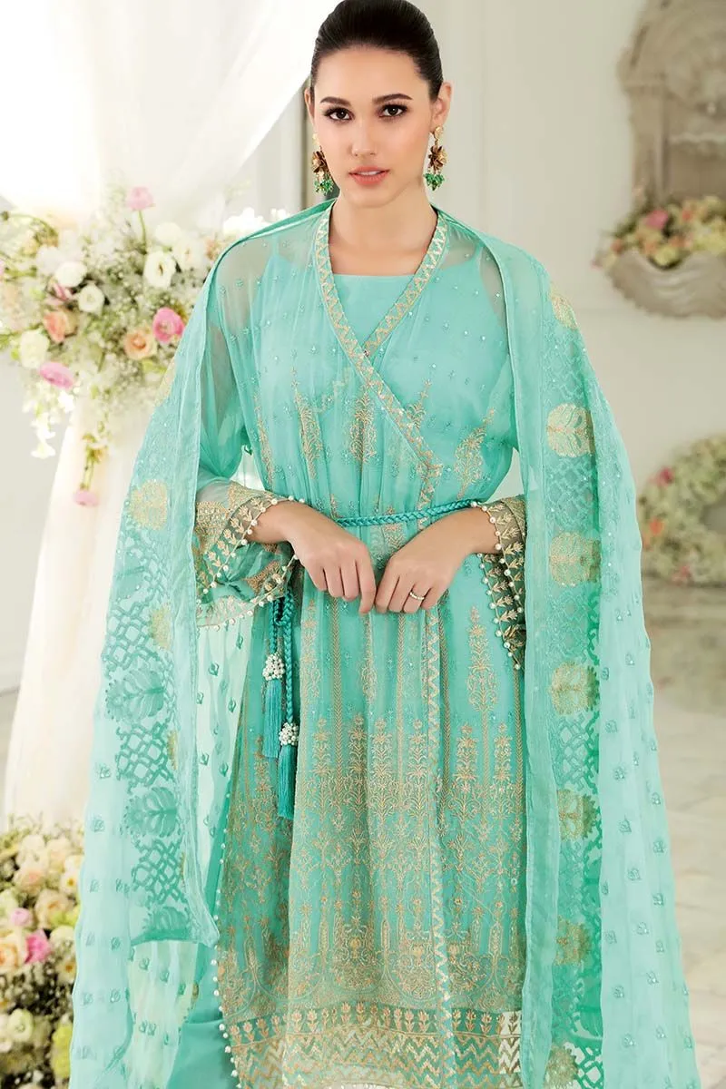 Gul Ahmed Festive Jewelled Collection 2018 – Green 3 Pc Blended Chiffon FE-105