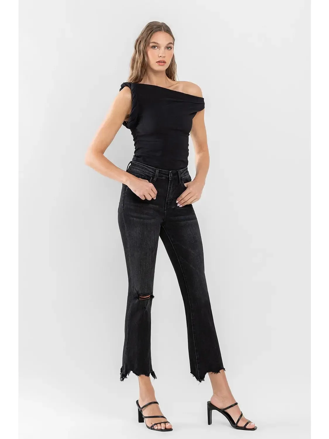 High Rise Ankle Bootcut Jeans