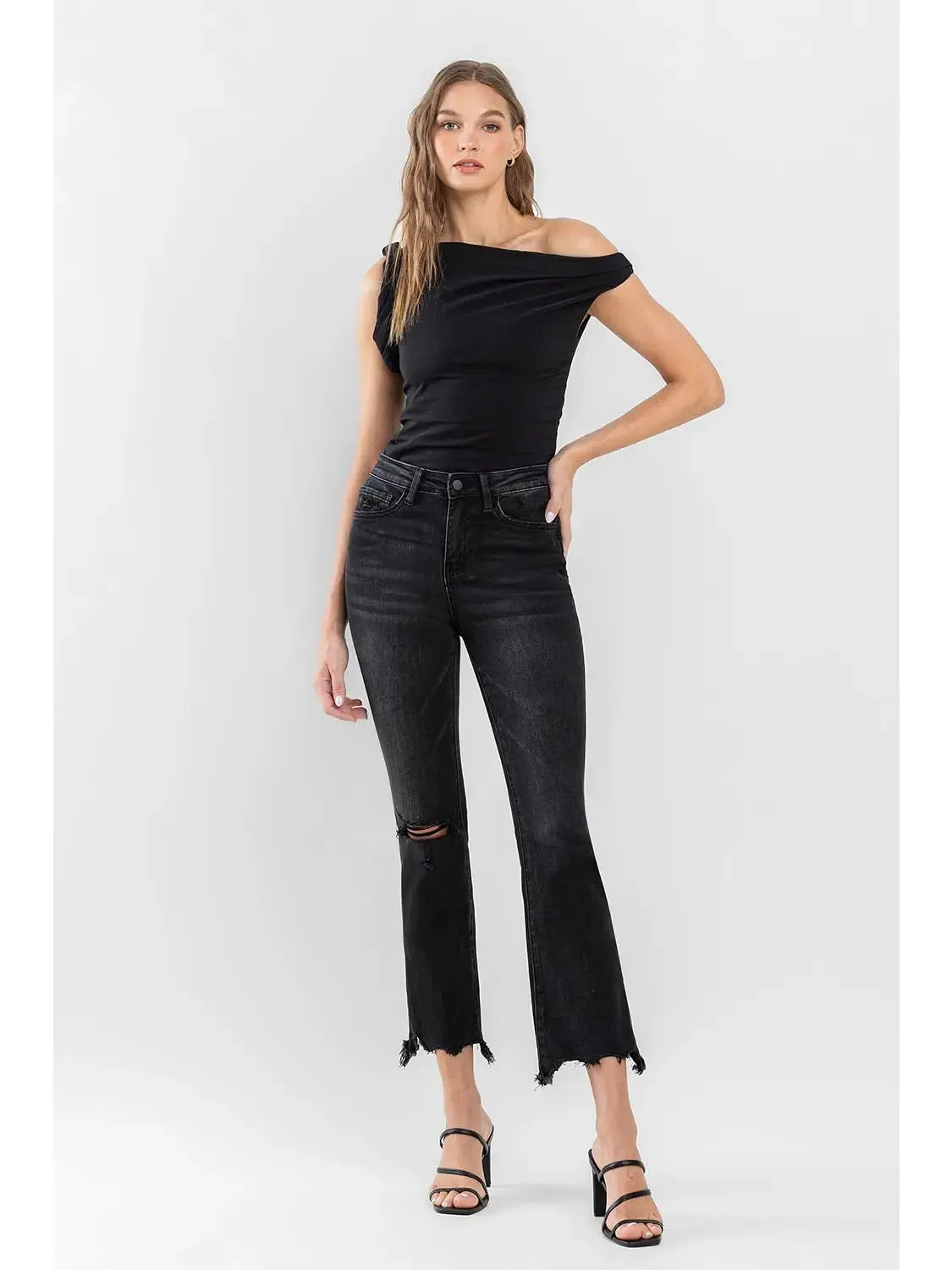 High Rise Ankle Bootcut Jeans