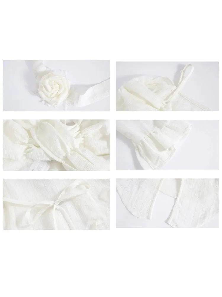 Lace chiffon shirt【s0000004068】
