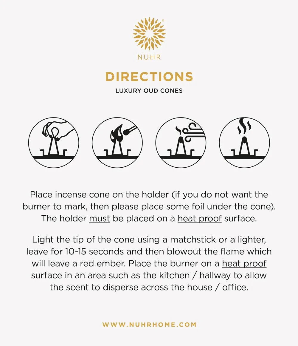 Luxury Oud Incense Cones - Oud Arabia