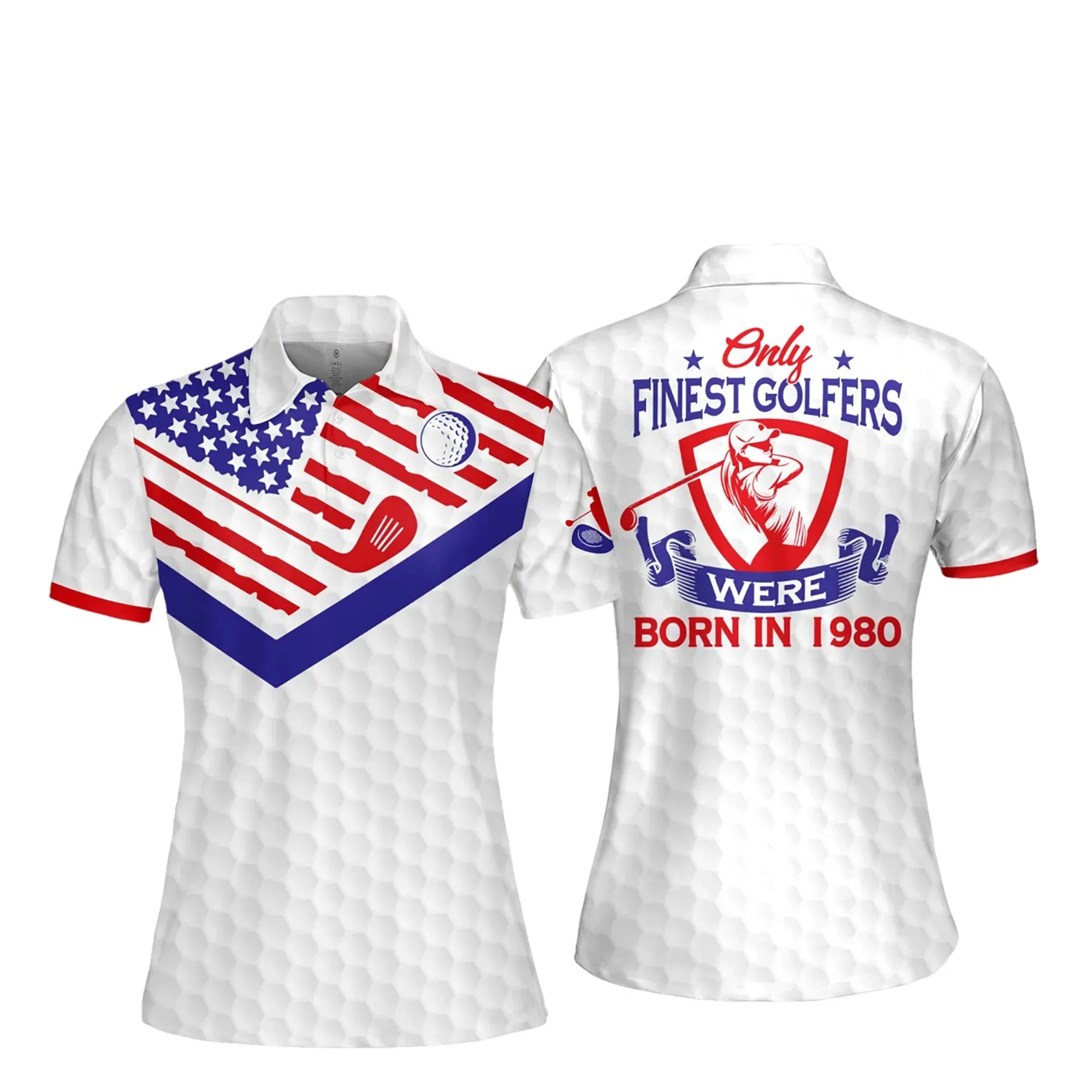 Only Finest Golfers Were Born In Women Short Sleeve Polo Shirt
