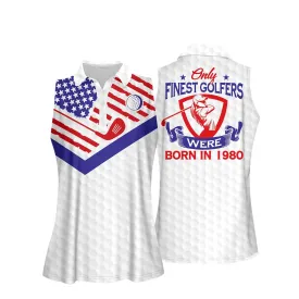 Only Finest Golfers Were Born In Women Short Sleeve Polo Shirt
