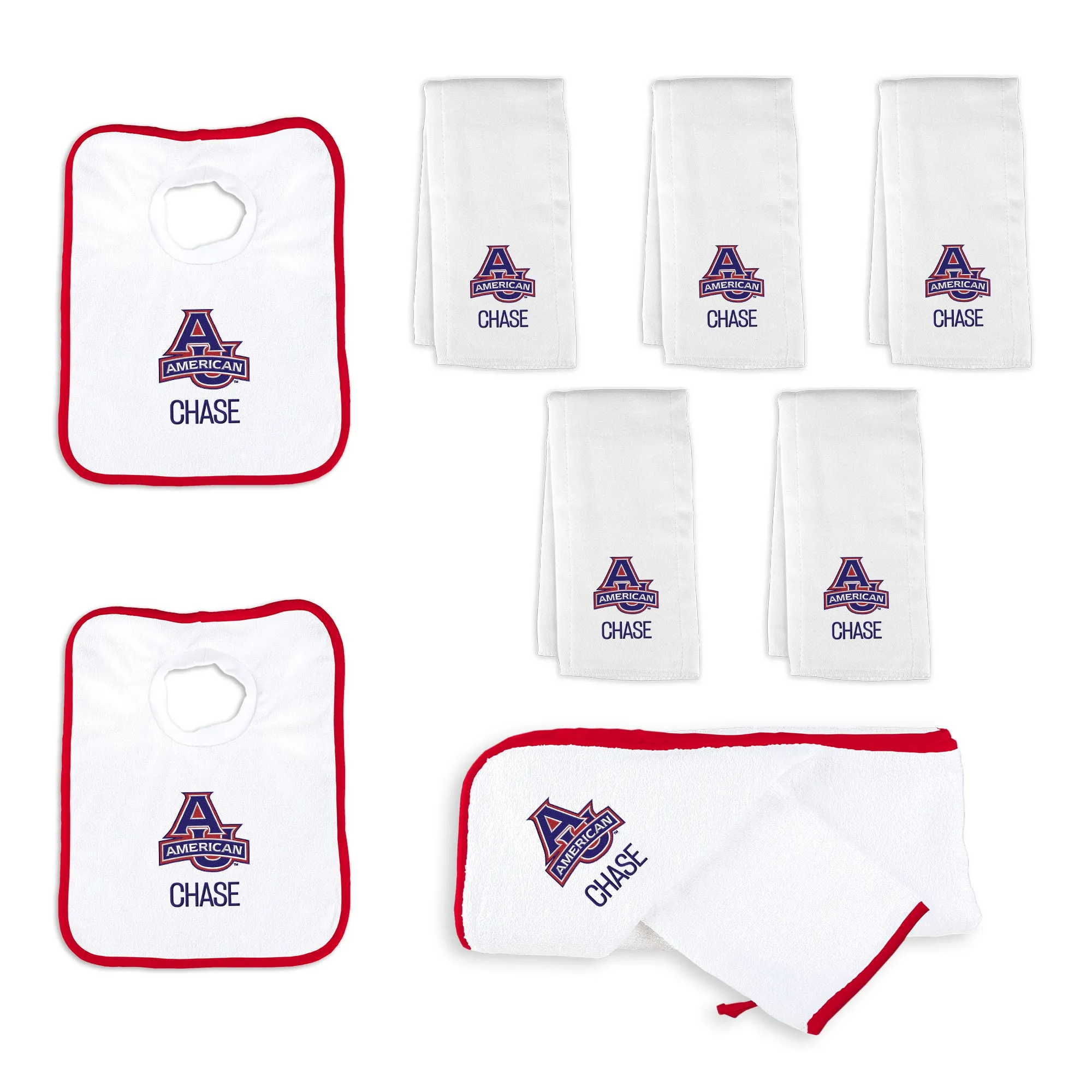 Personalized American University Eagles Large Basket - 9 Items