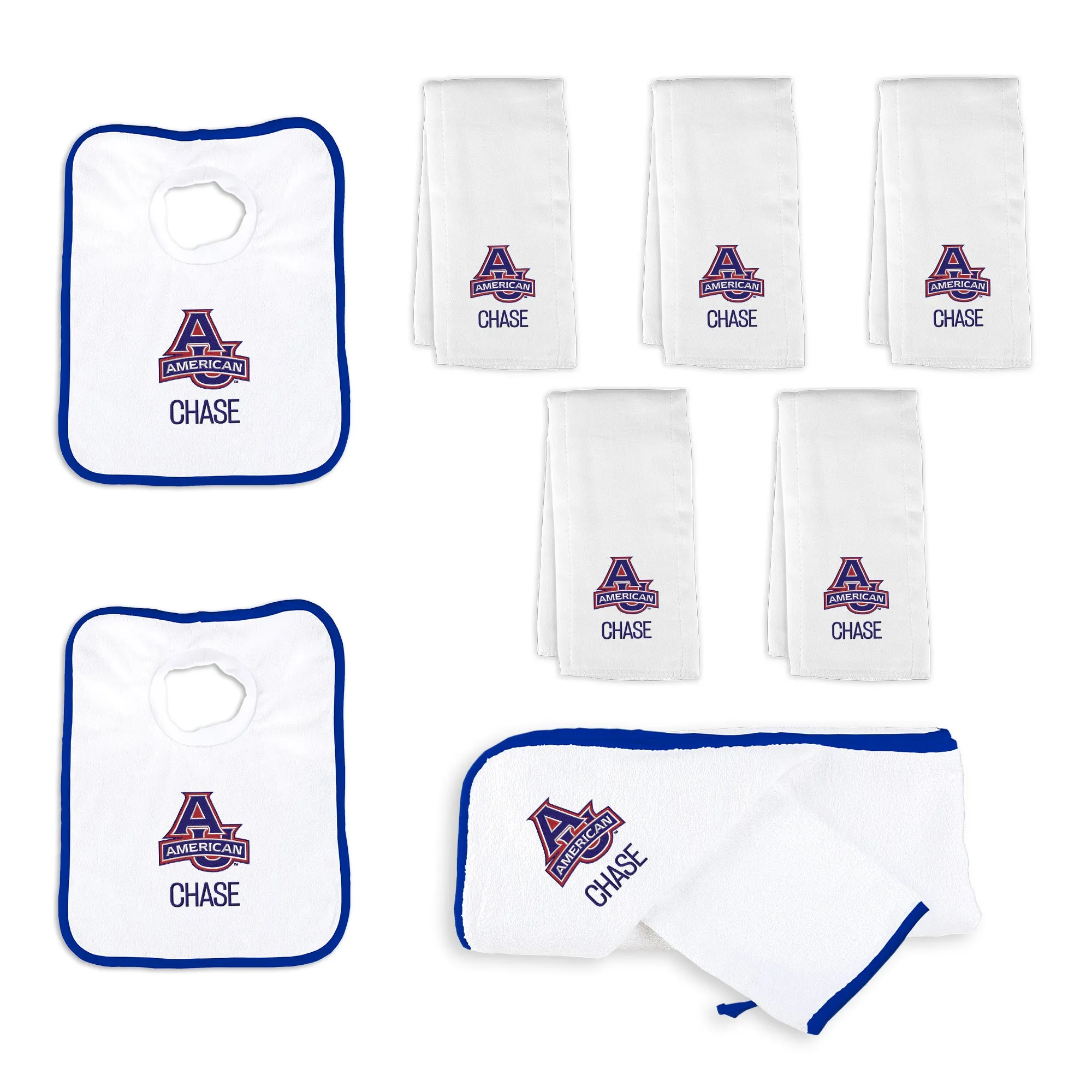 Personalized American University Eagles Large Basket - 9 Items