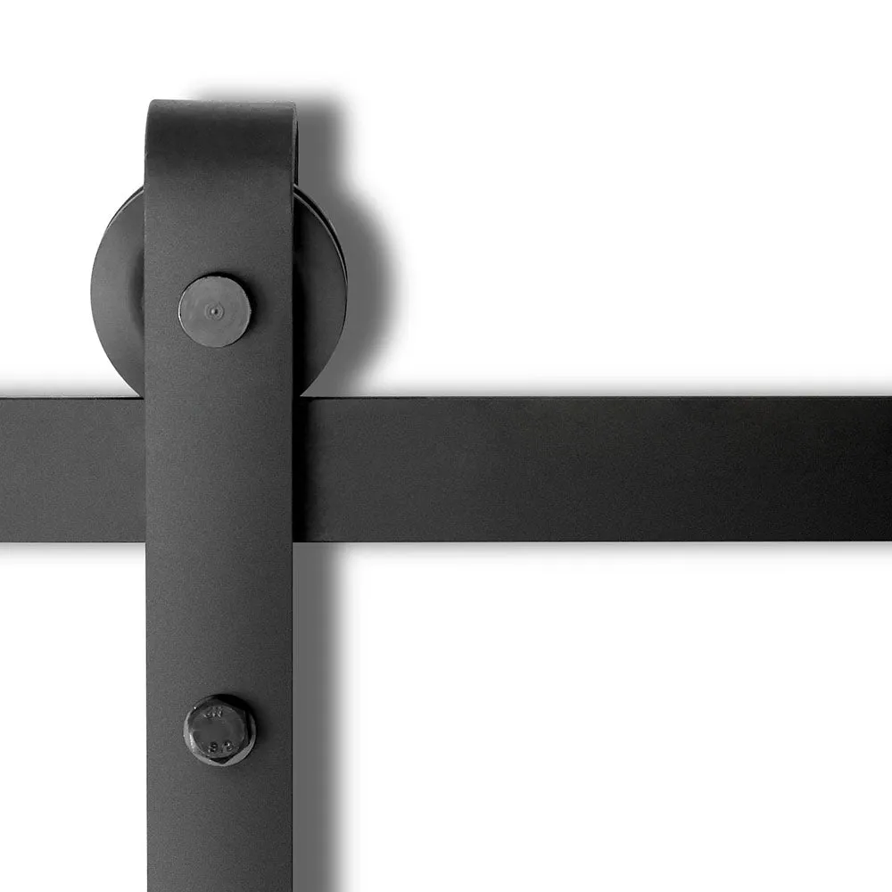 Powder Coat Steel Sliding Barn Door Hardware Set 1.83m Cefito