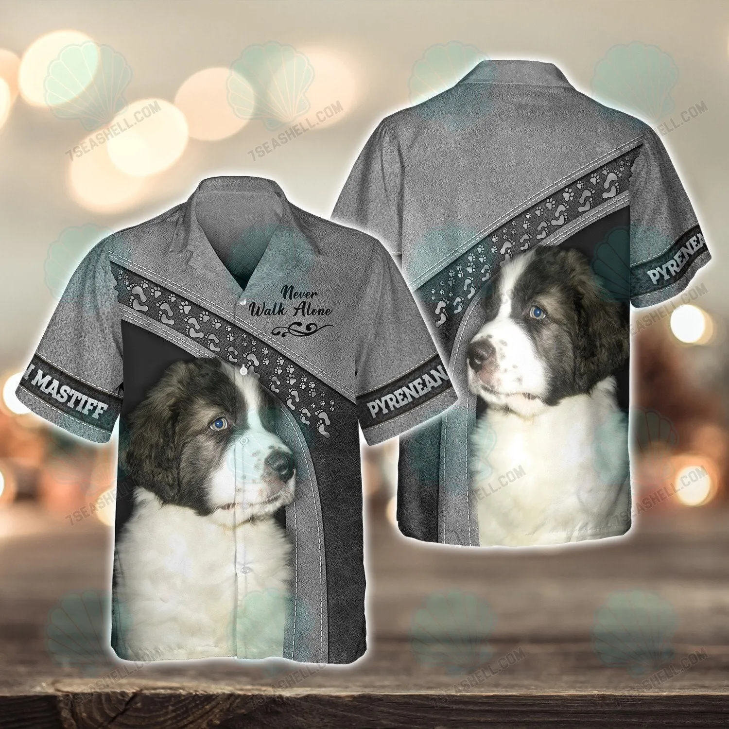 Pyrenean Mastiff Love Never Walk Alone 3D Full Print Shirts, Christmas Dog Memorial Gifts for loss of Dog