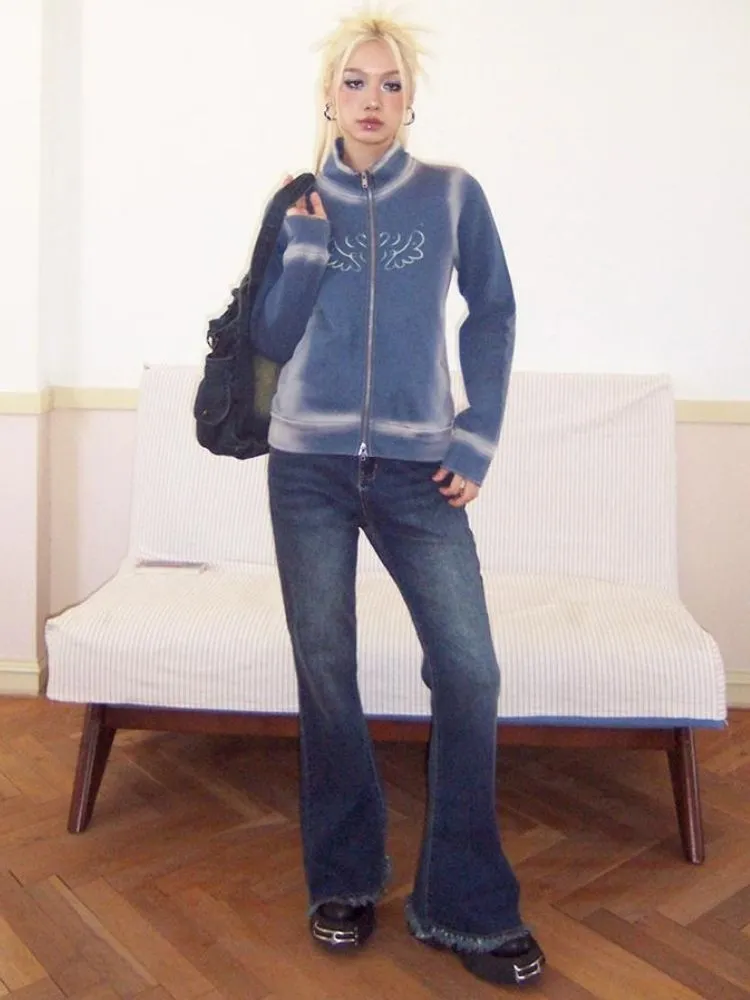 Retro design bootcut jeans【s0000003399】