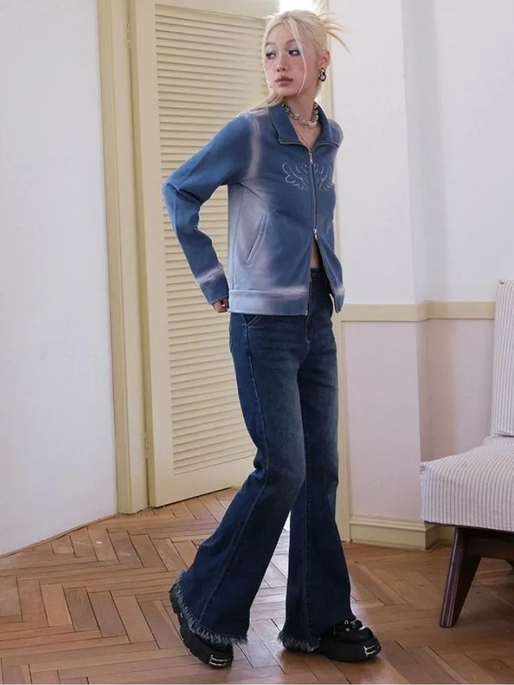 Retro design bootcut jeans【s0000003399】