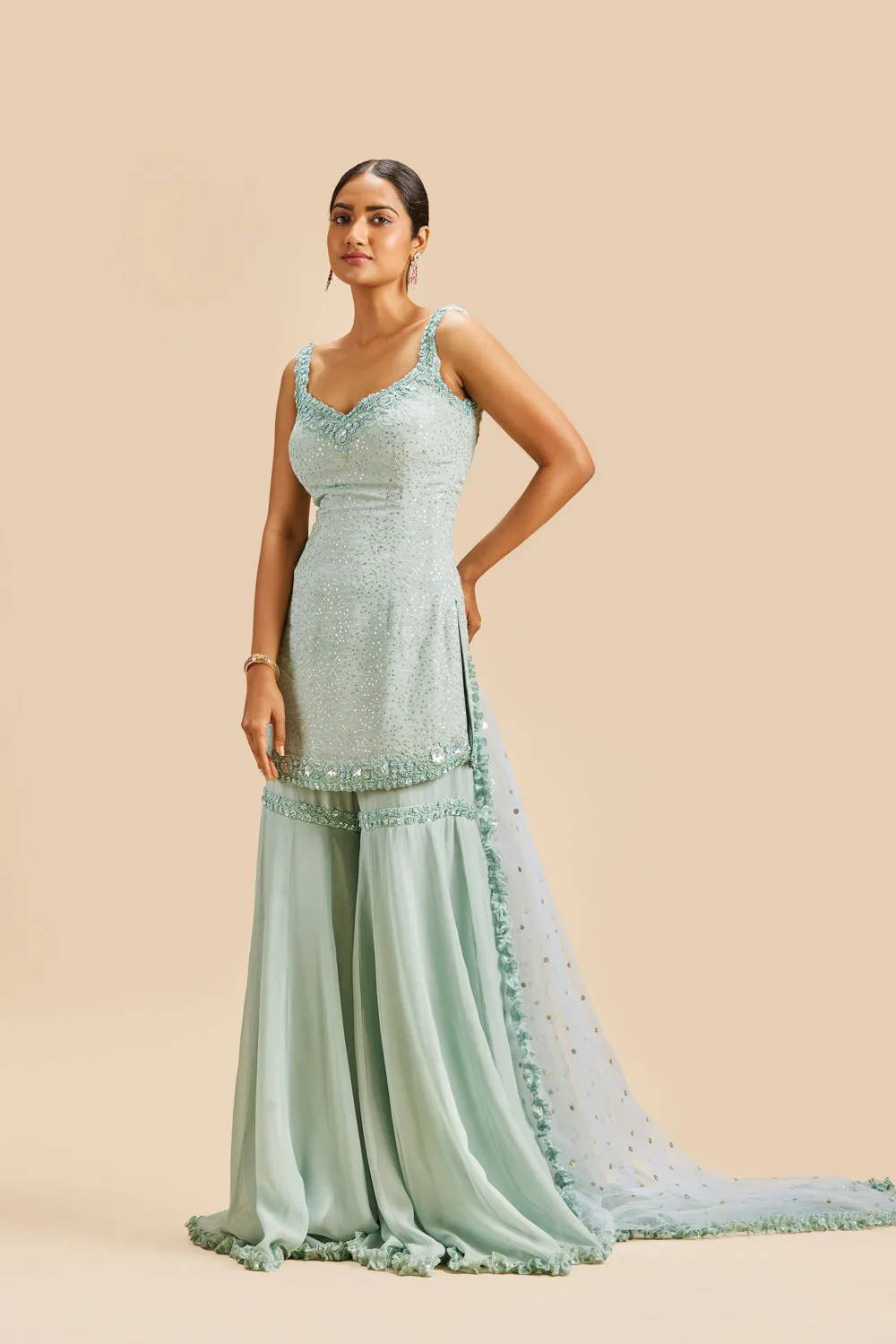 Sea Green Garara Set