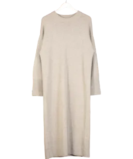 SOFT GOAT Beige 100% Cashmere Knitted Dress UK S