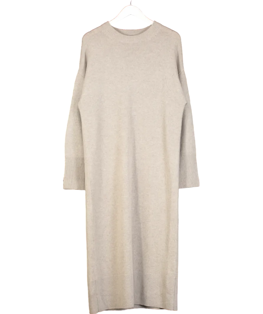 SOFT GOAT Beige 100% Cashmere Knitted Dress UK S