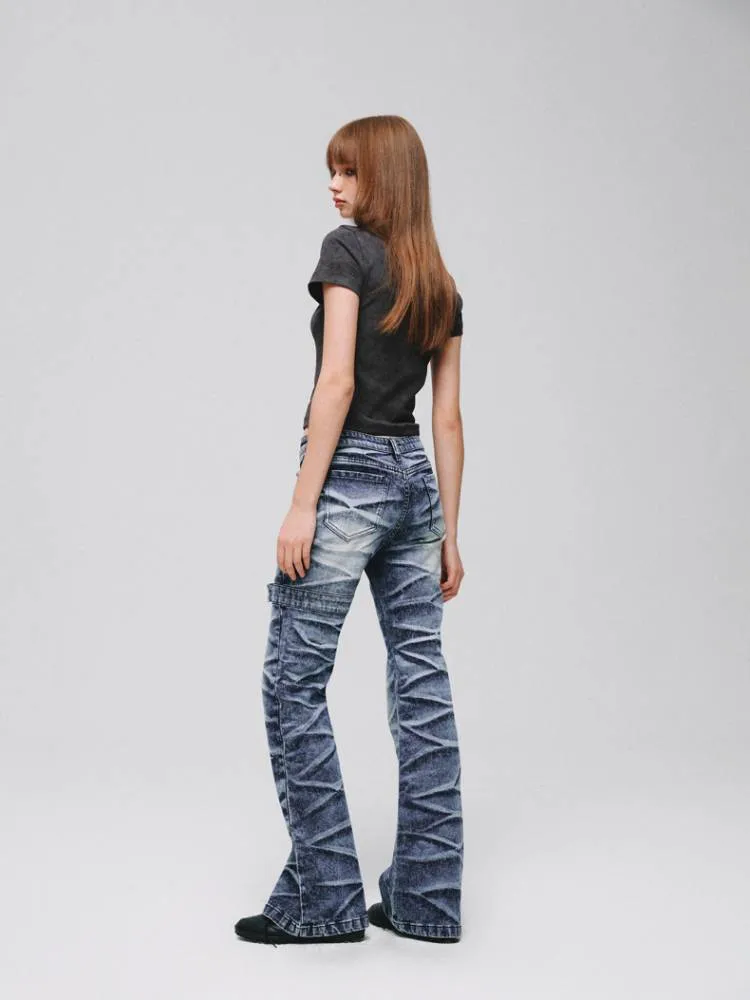 Stretch bootcut jeans【s0000008381】