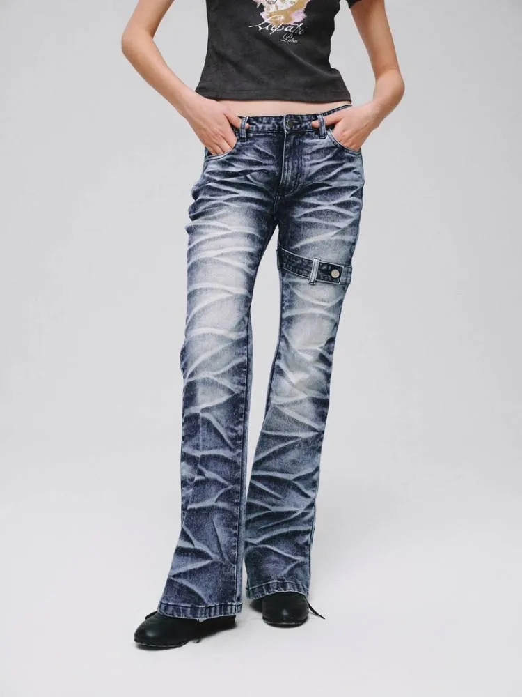 Stretch bootcut jeans【s0000008381】