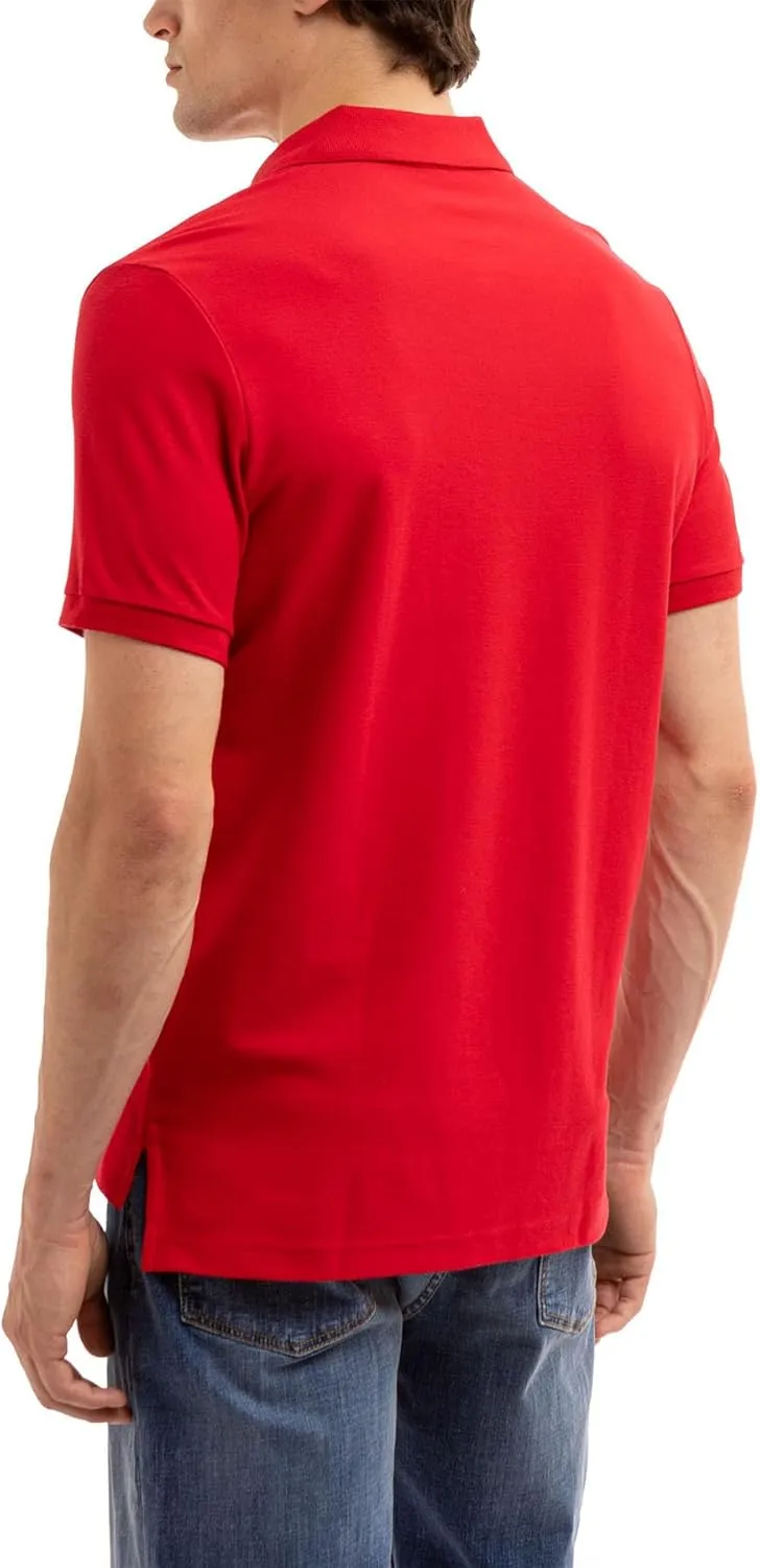 U.S. Polo Assn. Men's Classic Polo Shirt, Two-Button Closure Pique Polo Shirt, Summer Fashion Golf Shirt